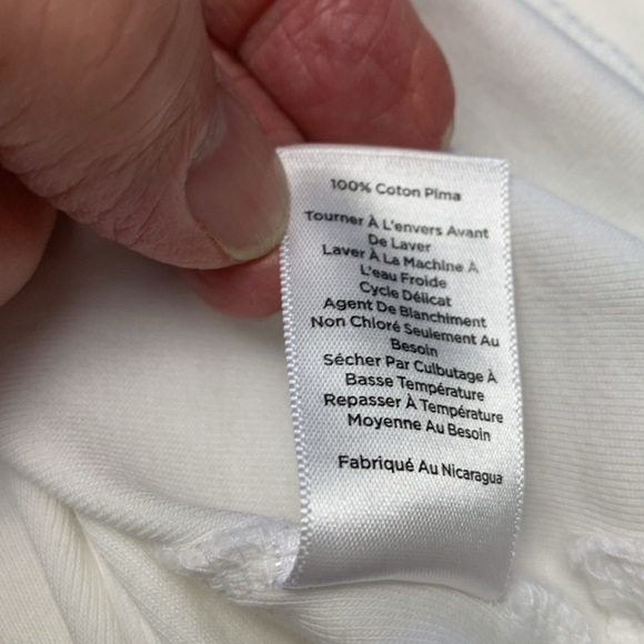 Talbots Petite Bright White 100% Pima Cotton T Shirt - Picture 12 of 12